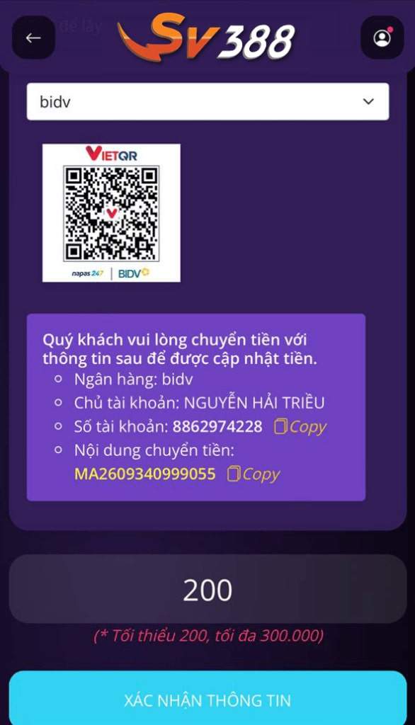 Thực hiện quét mã QR và thực hiện chuyển khoản