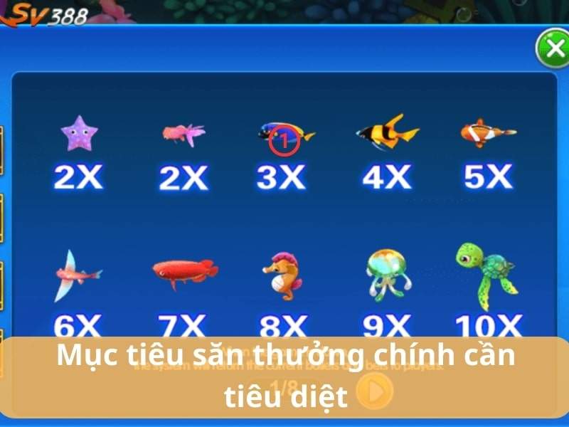 Những mục tiêu chính mà người chơi cần tiêu diệt khi tham gia chơi bắn cá Cai Shen Những mục tiêu chính mà người chơi cần tiêu diệt khi tham gia chơi bắn cá Cai Shen