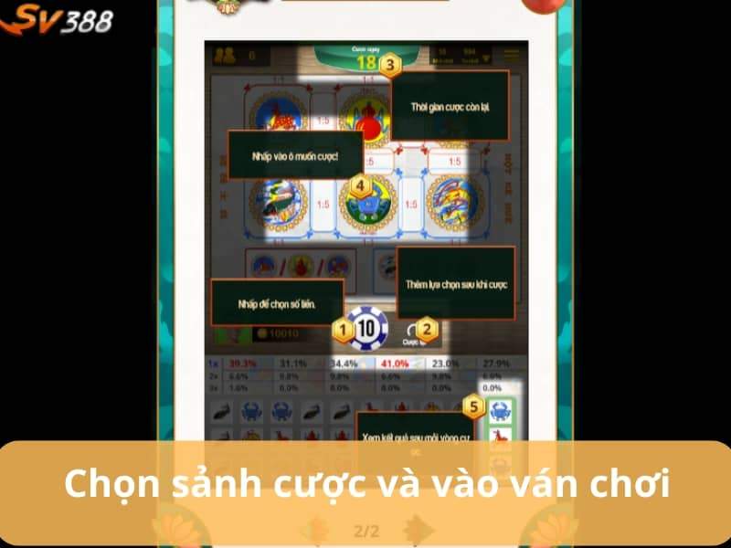 Chọn sảnh cược và vào ván chơi