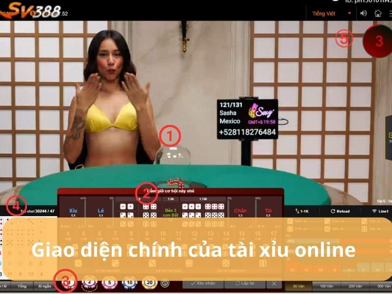 Tìm hiểu chi tiết giao diện tài xỉu online tại SV388