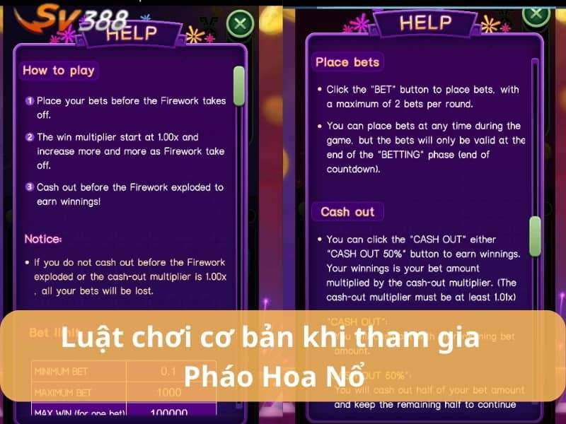 Luật chơi khi tham gia pháo hoa nổ