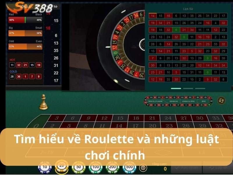 Luật chơi Roulette online tại SV388