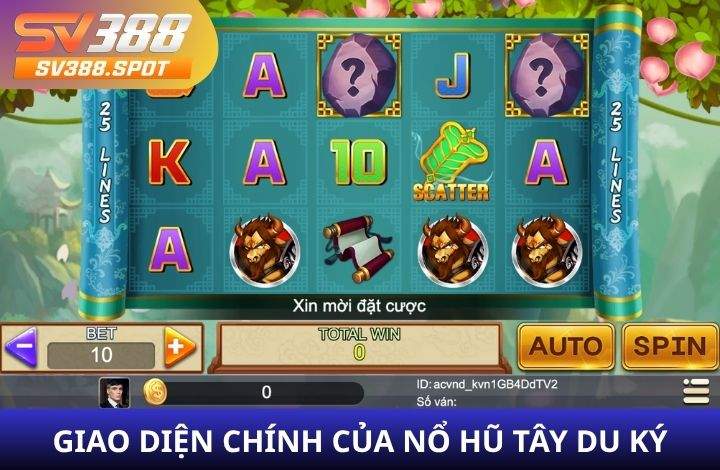 Giao diện chính của game nổ hũ Tây Du Ký Giao diện chính của game nổ hũ Tây Du Ký