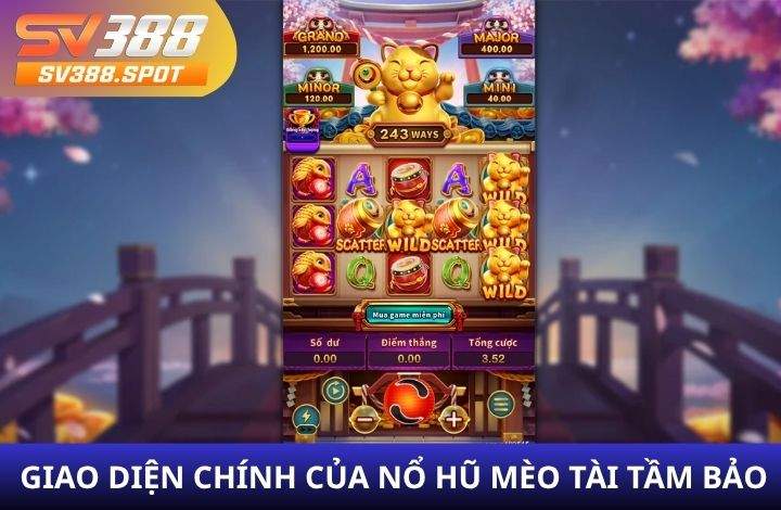 Giao diện chính của nổ hũ Mèo Tài Tầm Bảo Giao diện chính của nổ hũ Mèo Tài Tầm Bảo