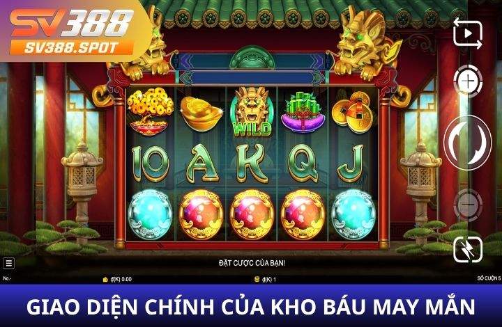 Giao diện quay thưởng của Kho Báu May Mắn Giao diện quay thưởng của Kho Báu May Mắn