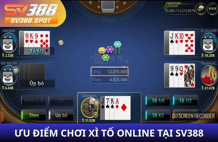 Tại sao nên chơi Xì Tố Online tại SV388